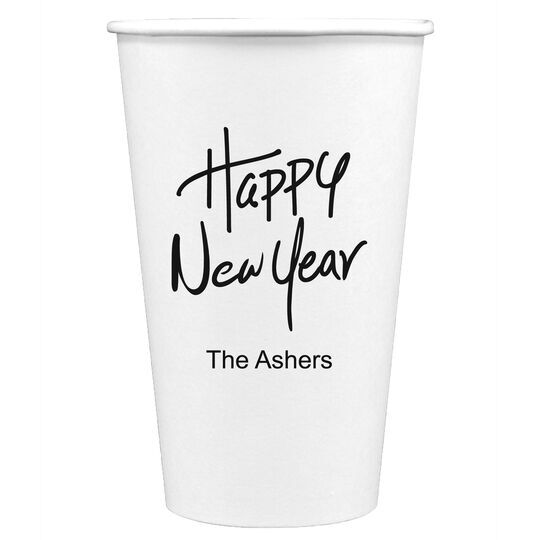 Fun Happy New Year Paper Coffee Cups